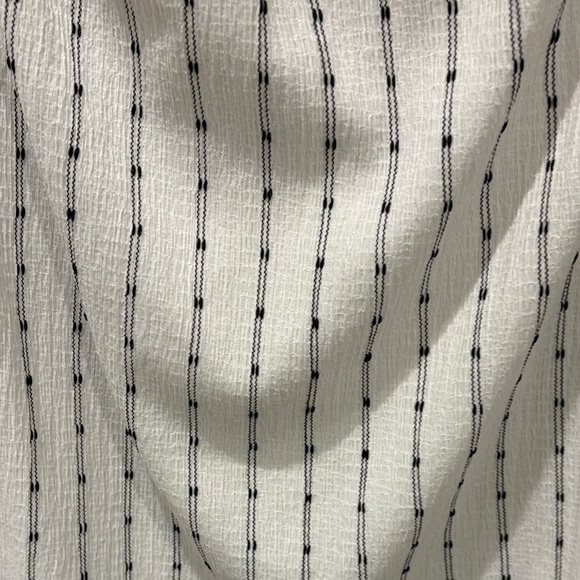 Madewell White and Black Striped Blouse - Picture 5 of 6
